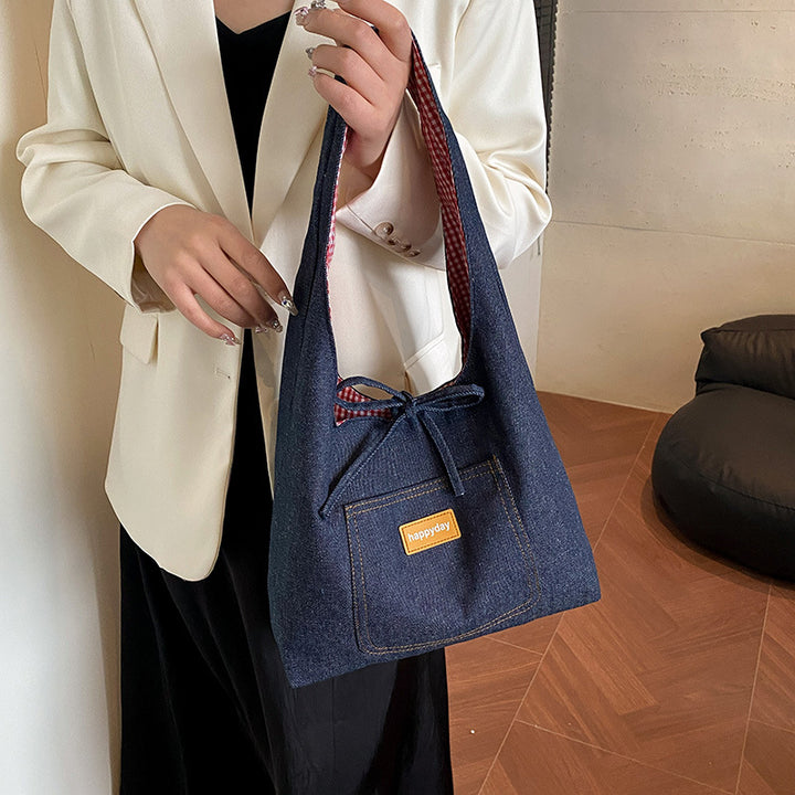 Trendy Denim Shoulder Bag Bowlift