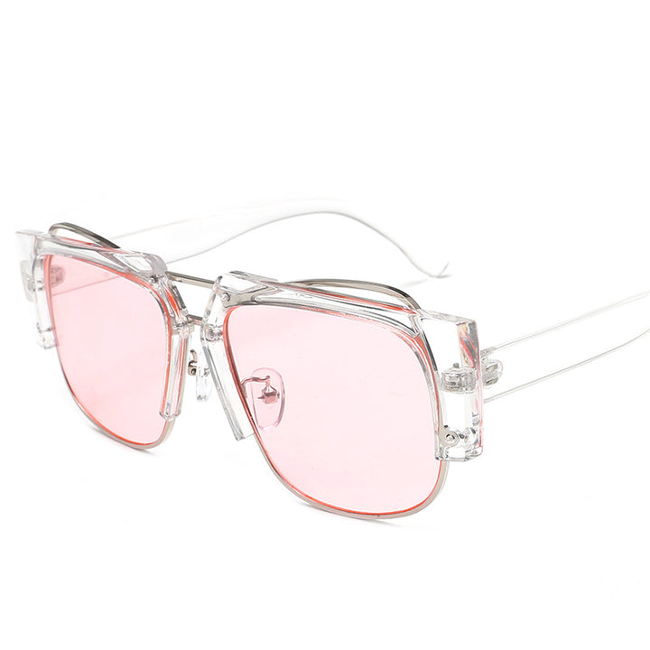 Women Fashion Square Sunglasses with Unique Chain Design Bowlift