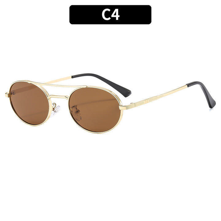 Retro-Inspired Oval Shape Sunglasses