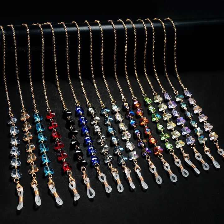 Floral-Embellished Eyewear Chain Bowlift