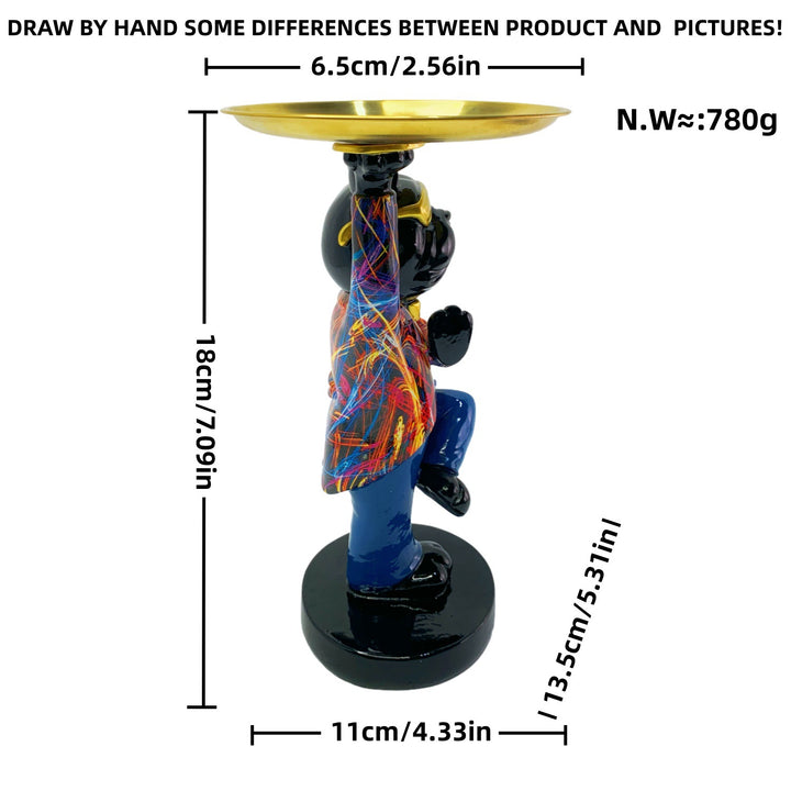 Decorative sculpture with tray Bowlift