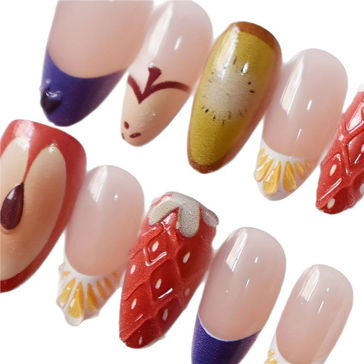 Artistic Fruit-Themed Press-On Nails Bowlift