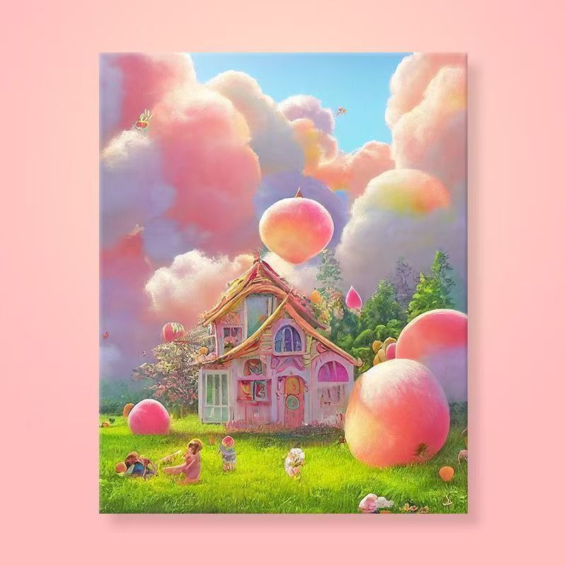 Whimsical Fantasy Landscape Canvas Art Bowlift