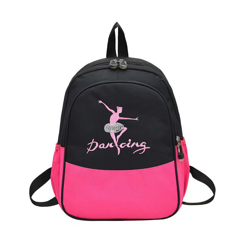 Ballerina-Themed Embroidered Backpack Bowlift