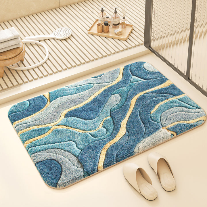 Colorful Geometric Design Bath Mat Bowlift