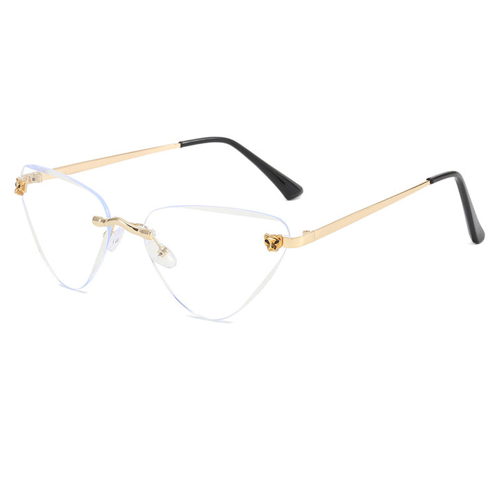 Ladies Cat-Eye Sunglasses with Elegant Metal Frame Bowlift
