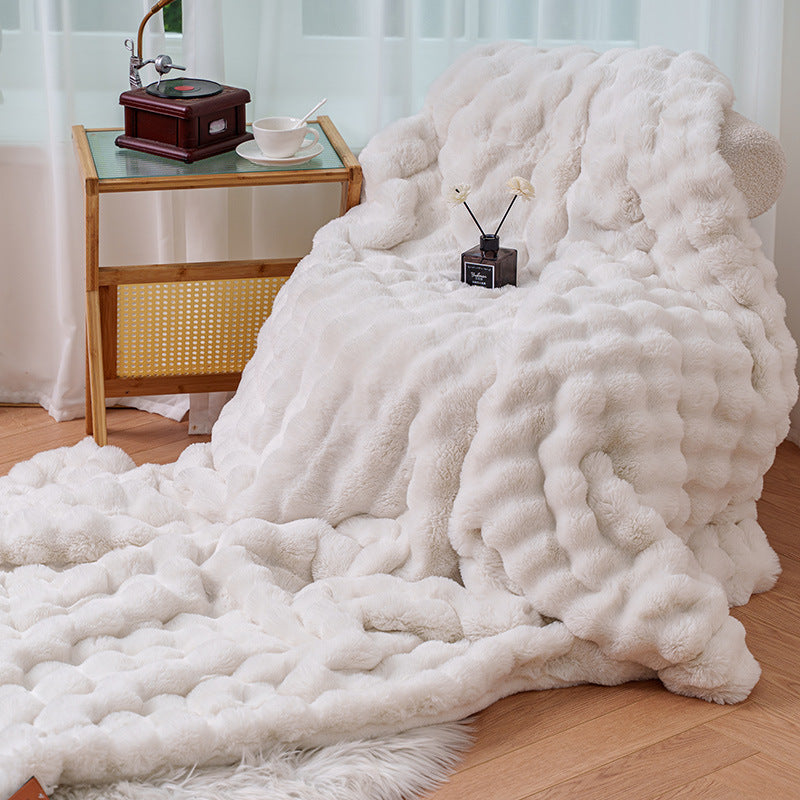 Women cozy and luxurious blanket Bowlift