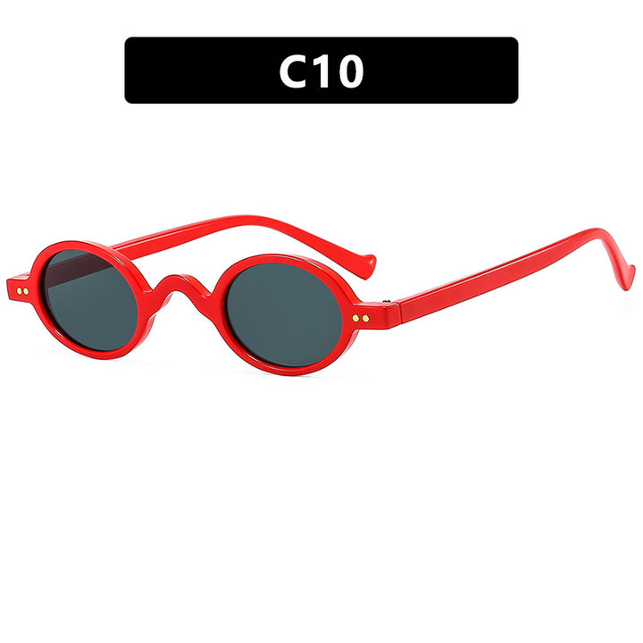 Women's round sunglasses with distinctive design and high-quality plastic frame Bowlift