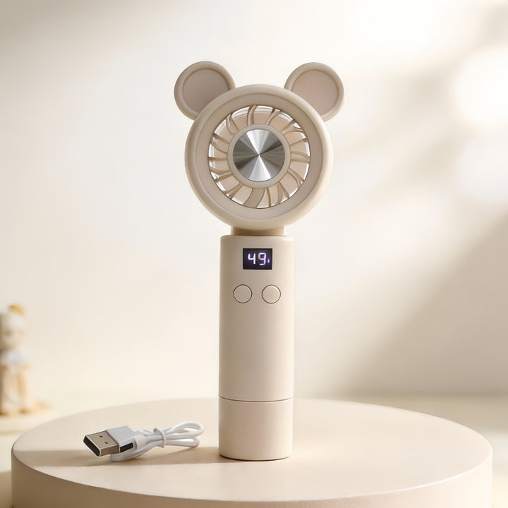 Ladies portable mini fan with digital speed display Bowlift