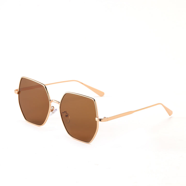 Women fashionable hexagonal sunglasses with UV protection Bowlift
