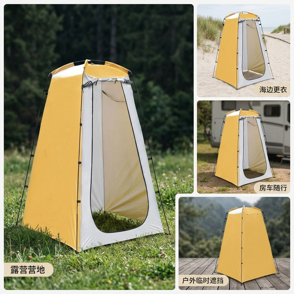 Portable privacy shower tent with quick pop up frame and detachable waterproof floor Bowlift