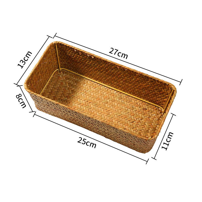 Rectangular Handwoven Storage Tray Bowlift