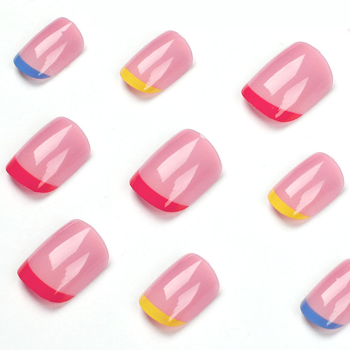 Nail art with colorful tips Bowlift