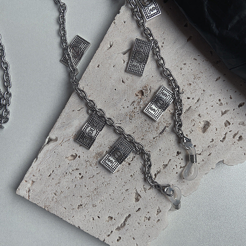Trendy necklace with banknote pendants Bowlift