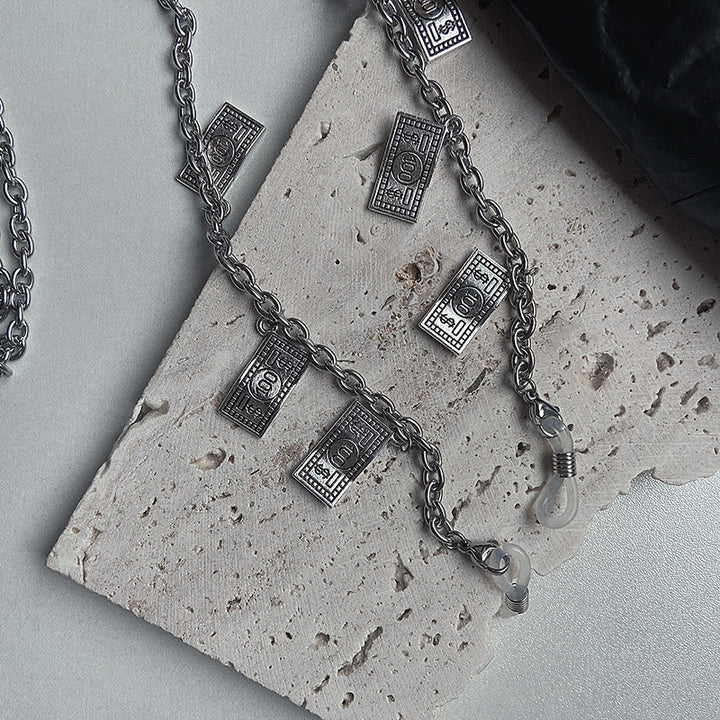Trendy necklace with banknote pendants Bowlift