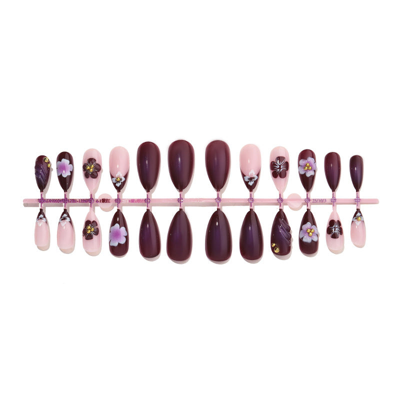 Floral Embellished Press-On Nail Set Bowlift 1788496103
