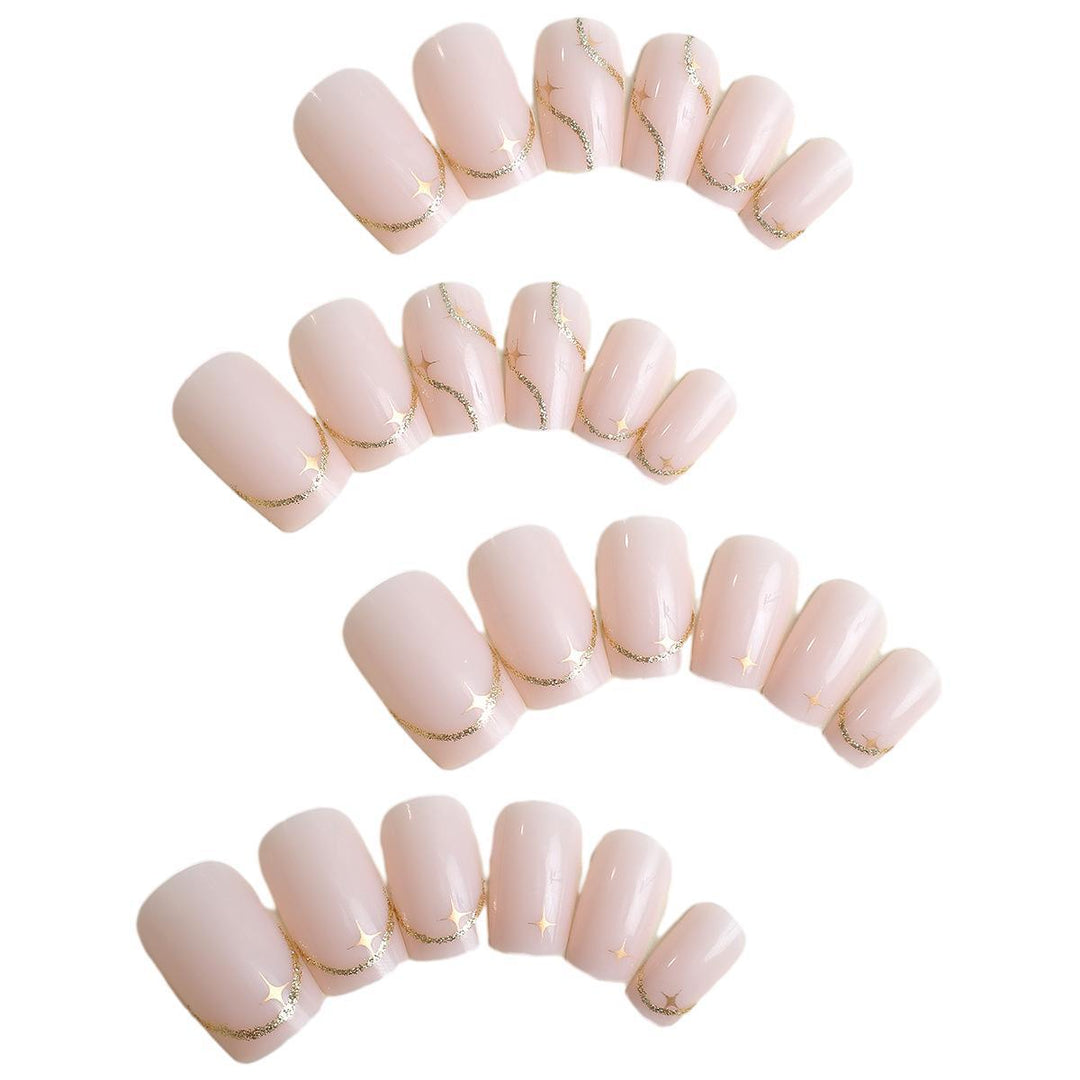 Elegant Press-On Nail Art Set Bowlift