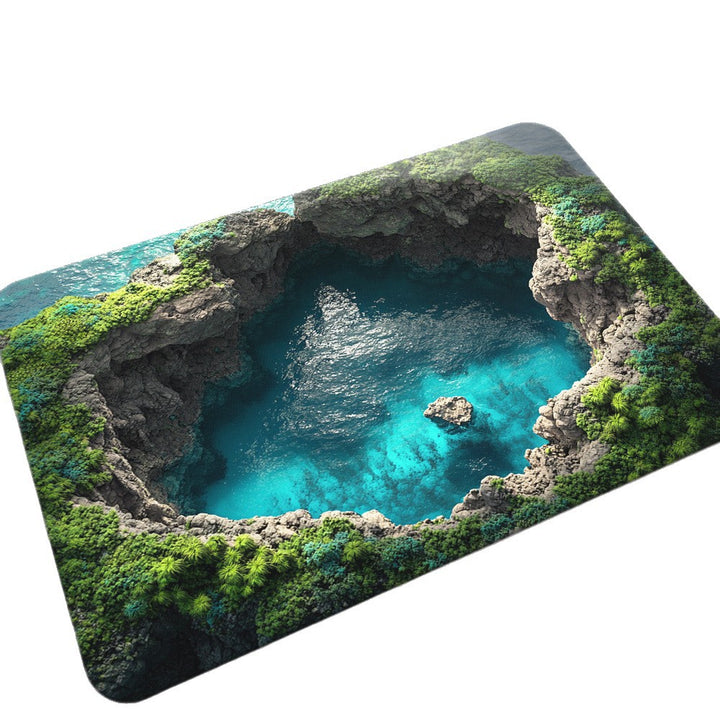 Artistic Dolphin Design Bath Mat Bowlift