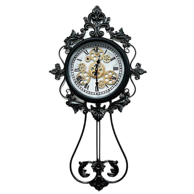 Vintage Gear Mechanism Wall Clock Bowlift