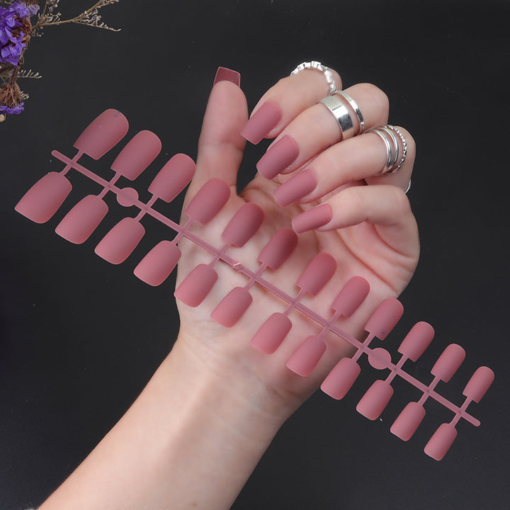 Matte Finish Long Stiletto Press-On Nails Bowlift