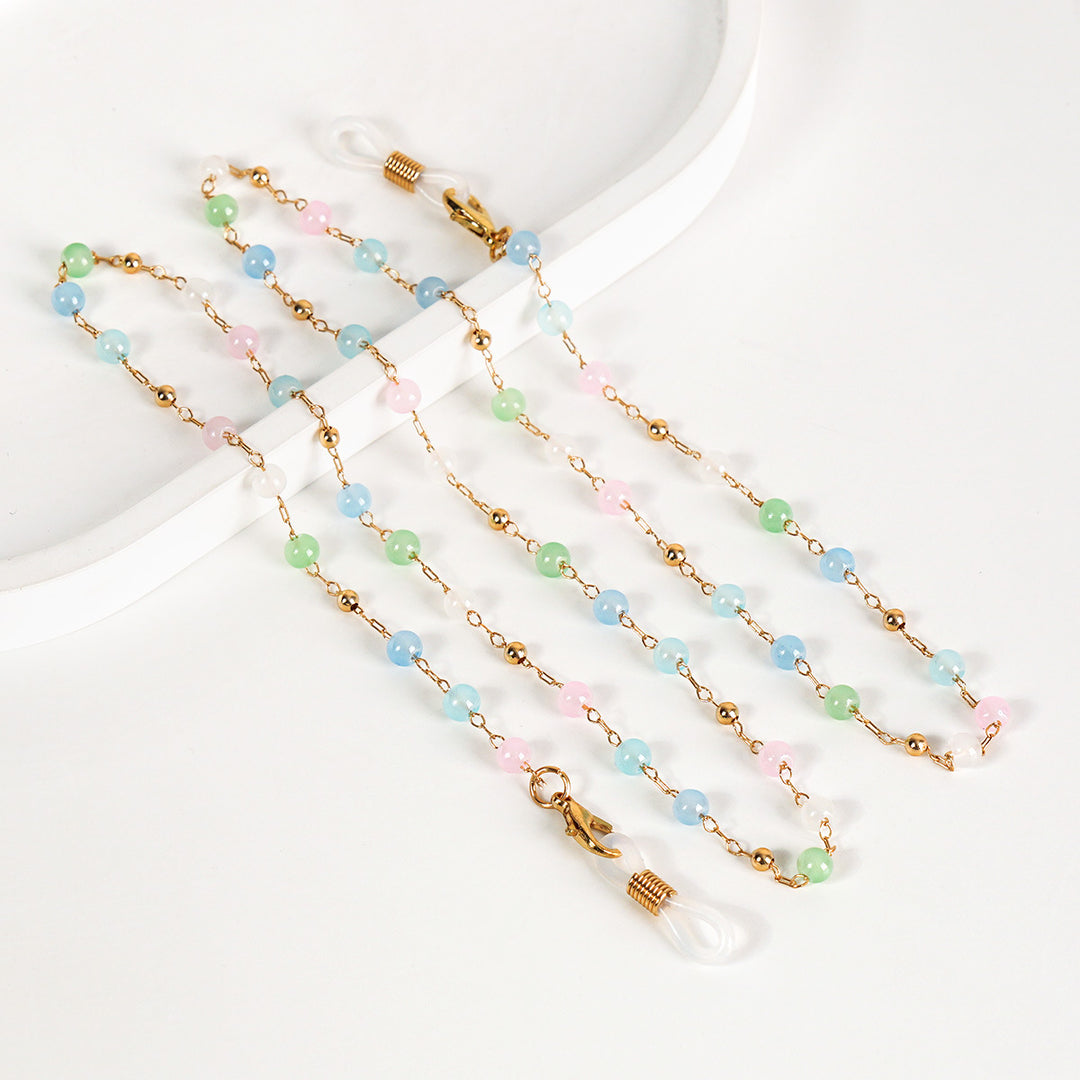 Beaded Eyewear Retainer Chain Bowlift
