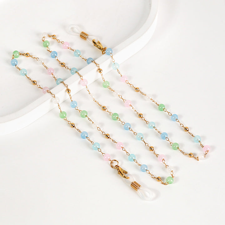 Beaded Eyewear Retainer Chain Bowlift