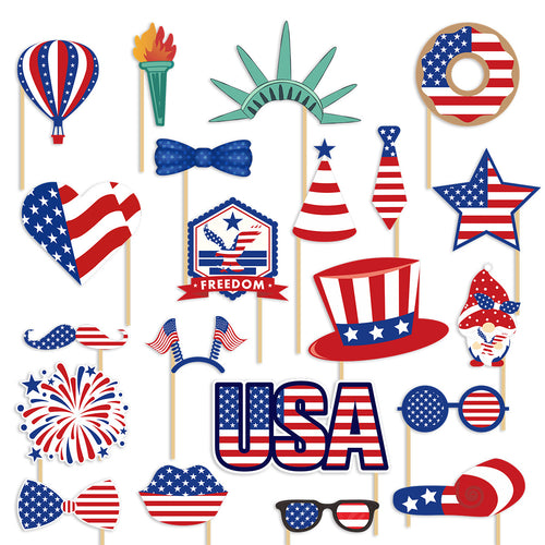 Ladies Photo Prop Set for Patriotic Celebrations Bowlift