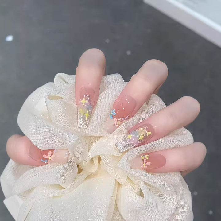 Decorative Crystal-Embellished Press-On Nails Bowlift