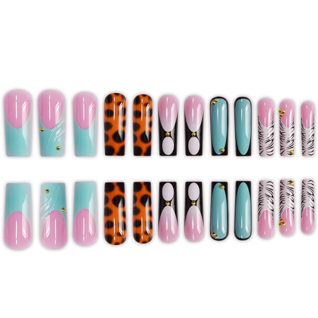 Artistic Long Acrylic Nail Enhancements Bowlift