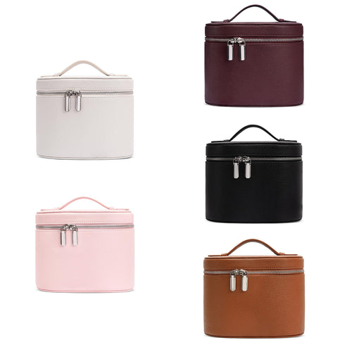 Cosmetic storage bag with elegant design and sturdy carrying handle Bowlift