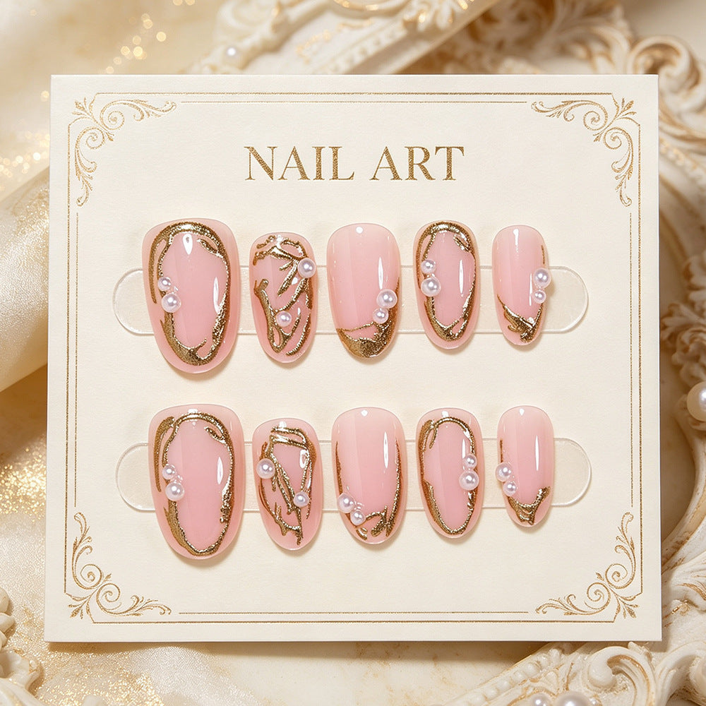Elegant Gold Foil Nail Art Set Bowlift