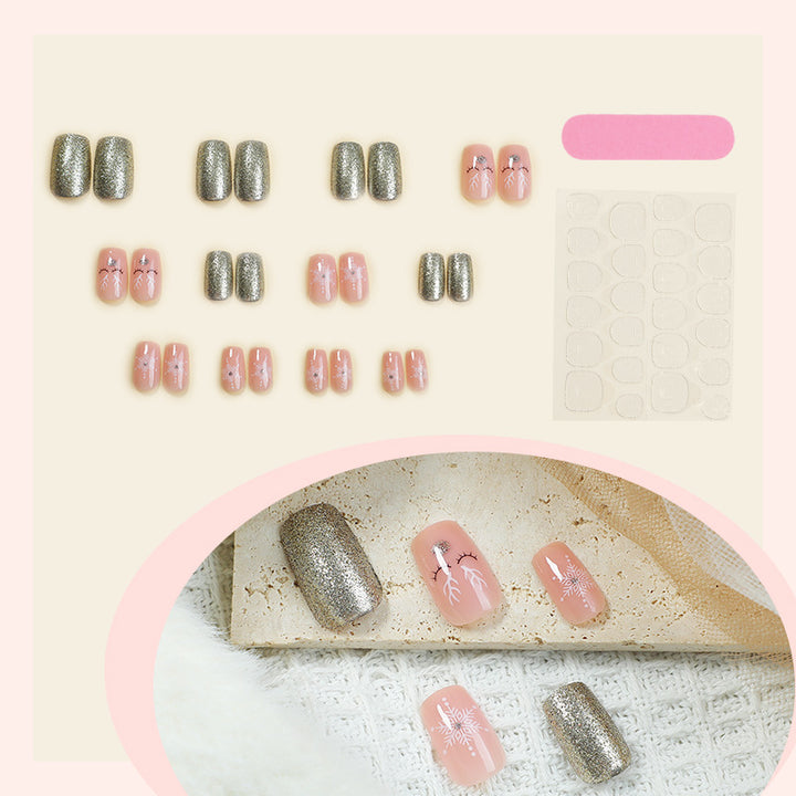 Glittery Press-On Nail Collection Bowlift