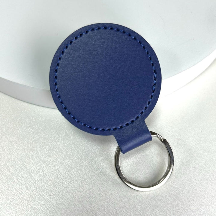 Premium Leather Round Keychain Bowlift