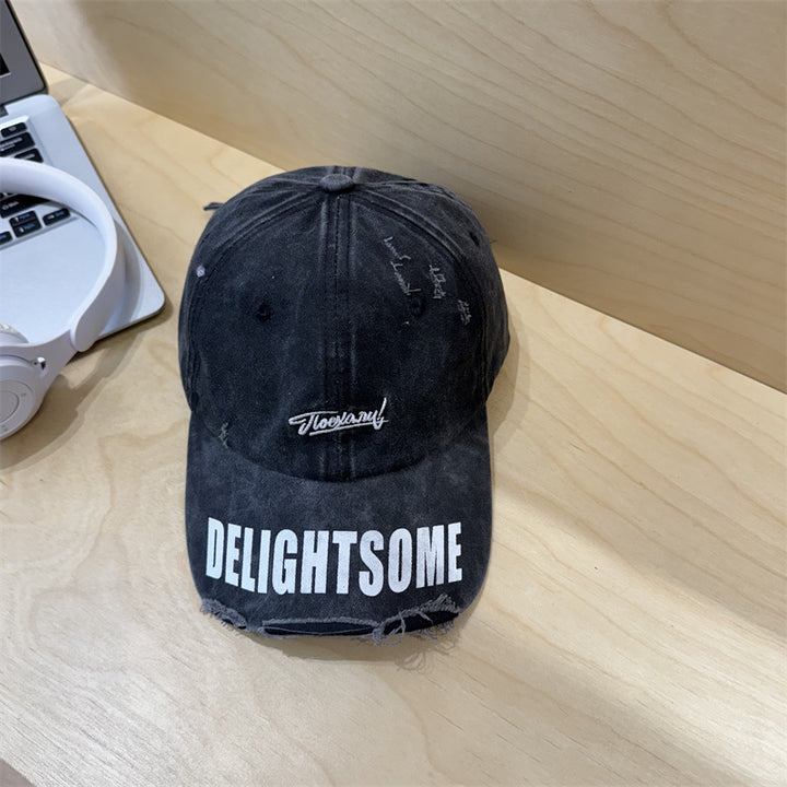 Men's Distressed Casual Cotton Cap Bowlift