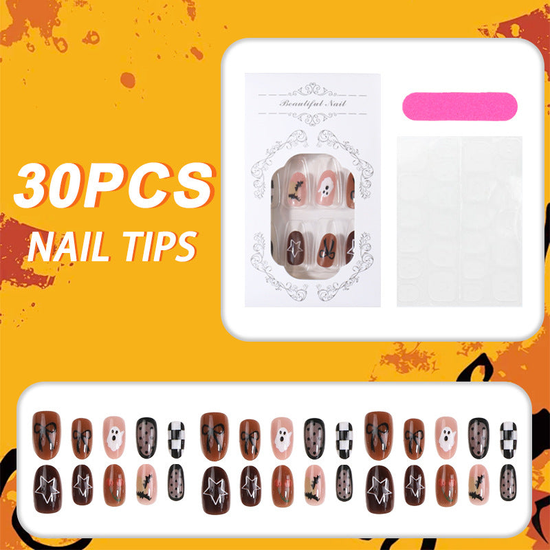 Creative Halloween Themed Press-On Nail Tips Bowlift