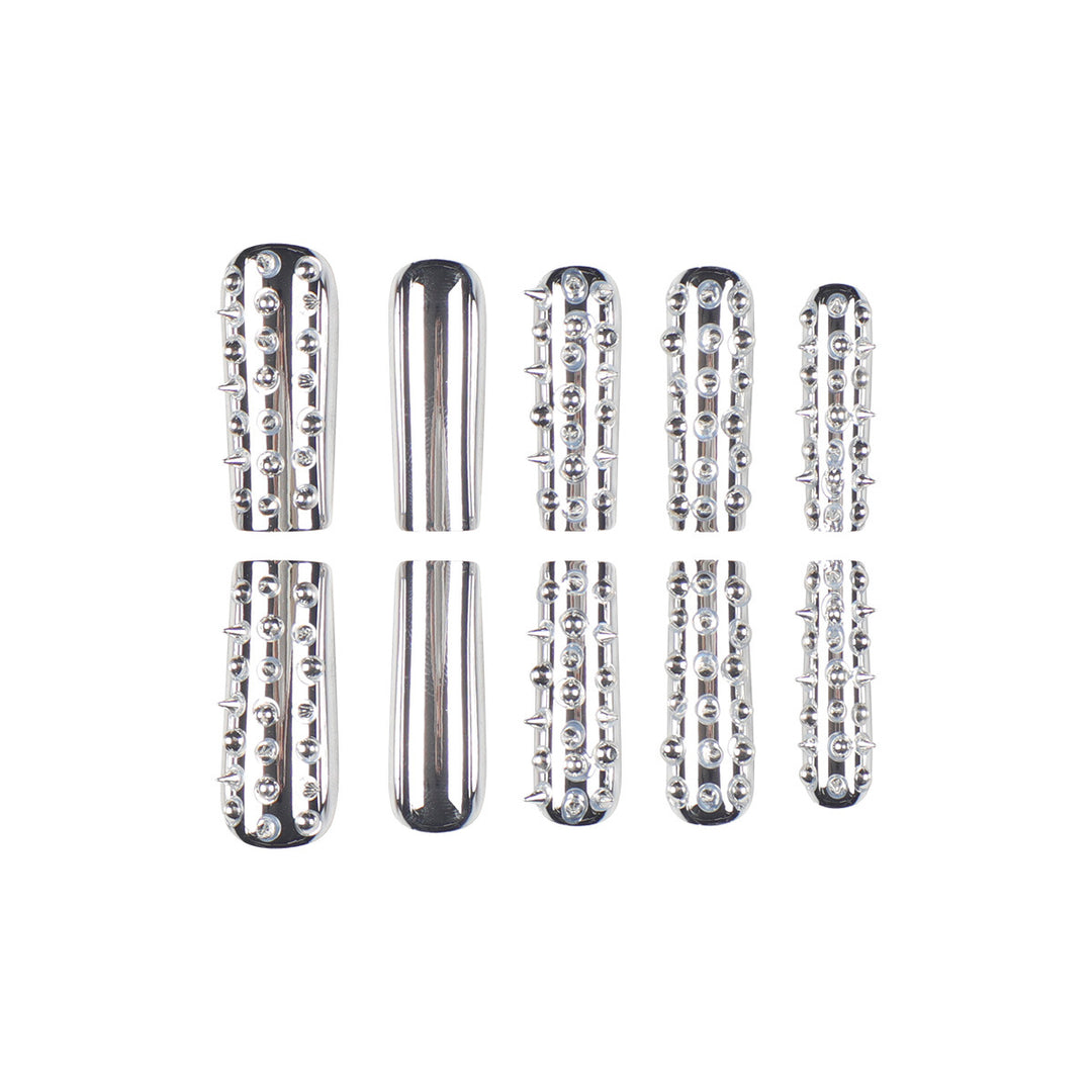 Artistic Spiked Press-On Nails Bowlift