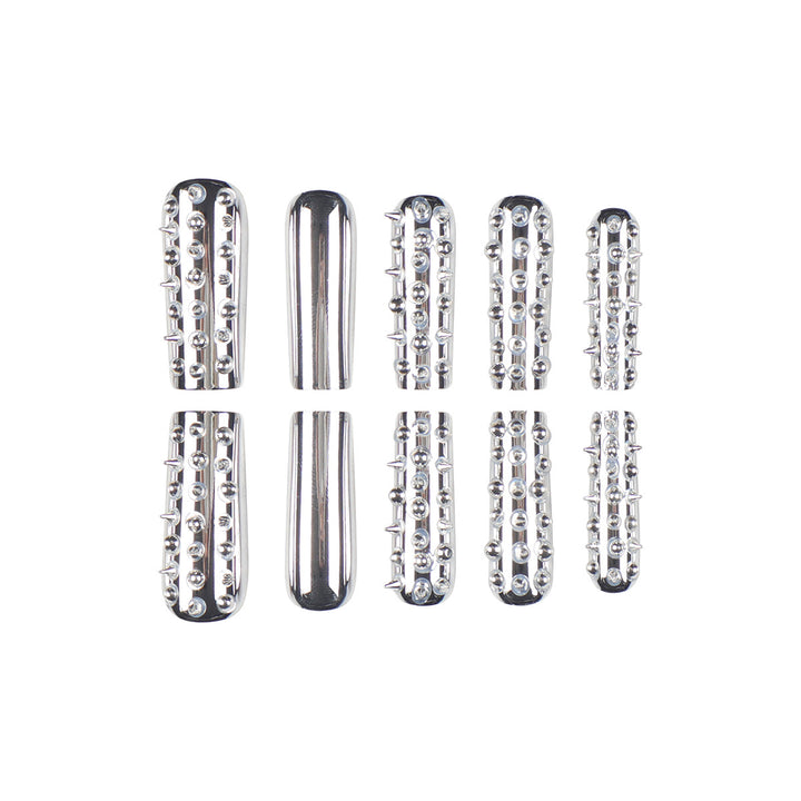 Artistic Spiked Press-On Nails Bowlift
