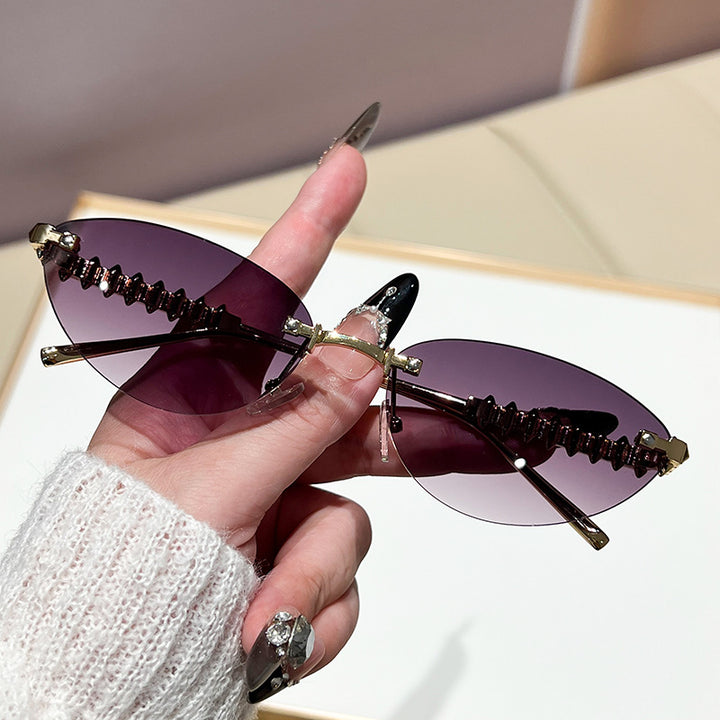 Women's fashionable glasses with elegant golden frame Bowlift