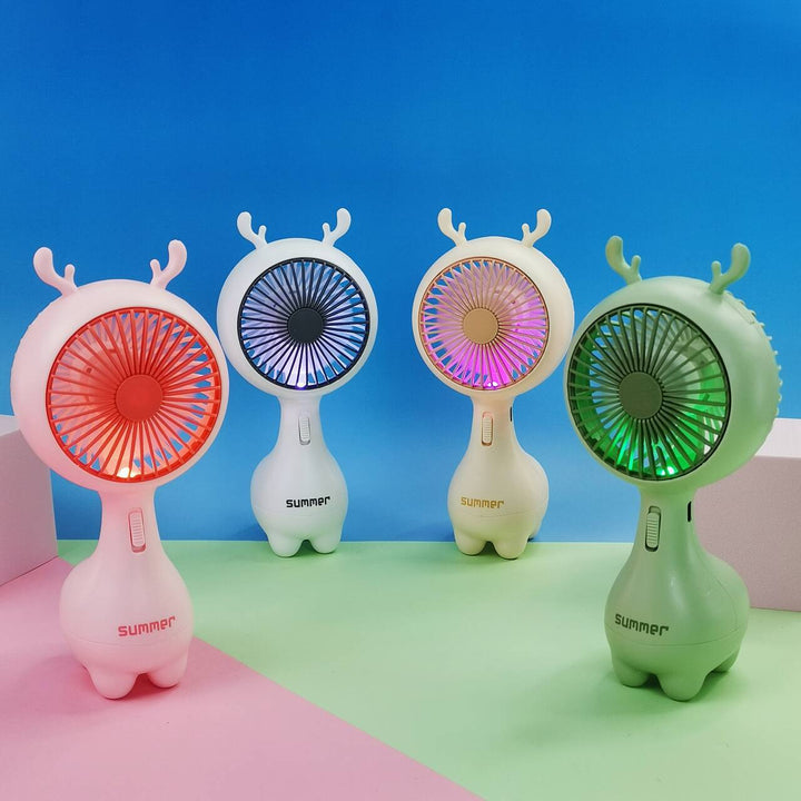 Cute Bunny-Themed Portable Handheld Fan Bowlift