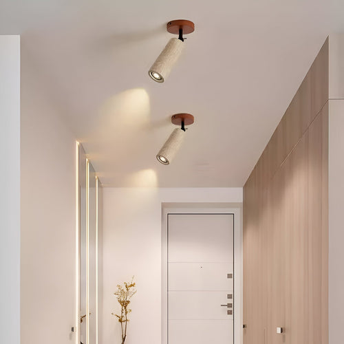 BowLift | Adjustable Travertine Wood LED Wall Lamp and Ceiling Lamp