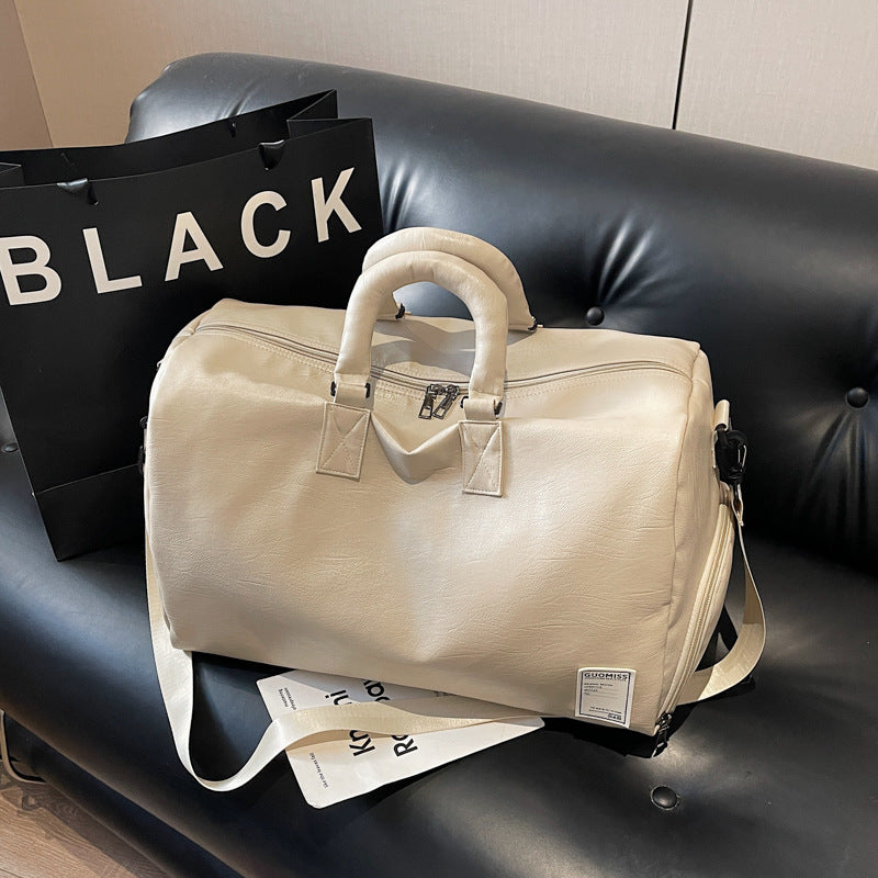 Premium Leather Travel Holdall Bowlift