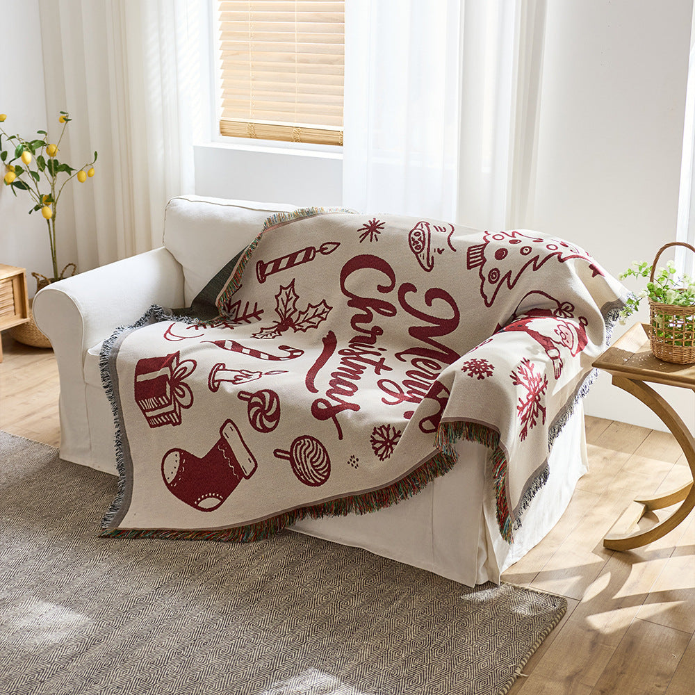Festive Holiday-Themed Throw Blanket