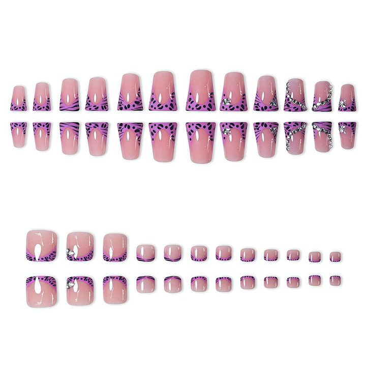 Artistic Press-On Nail Art Set with Unique Patterns Bowlift