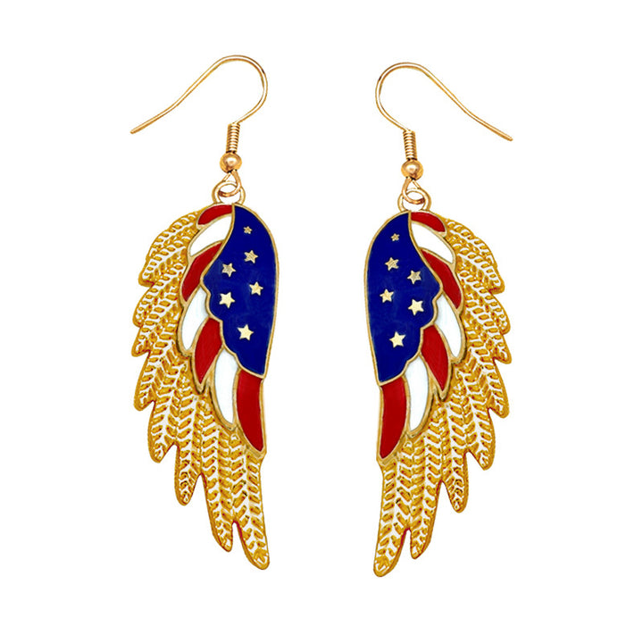 Women's earrings in flip-flop design with crystal embellishment and enamel flag motif Bowlift
