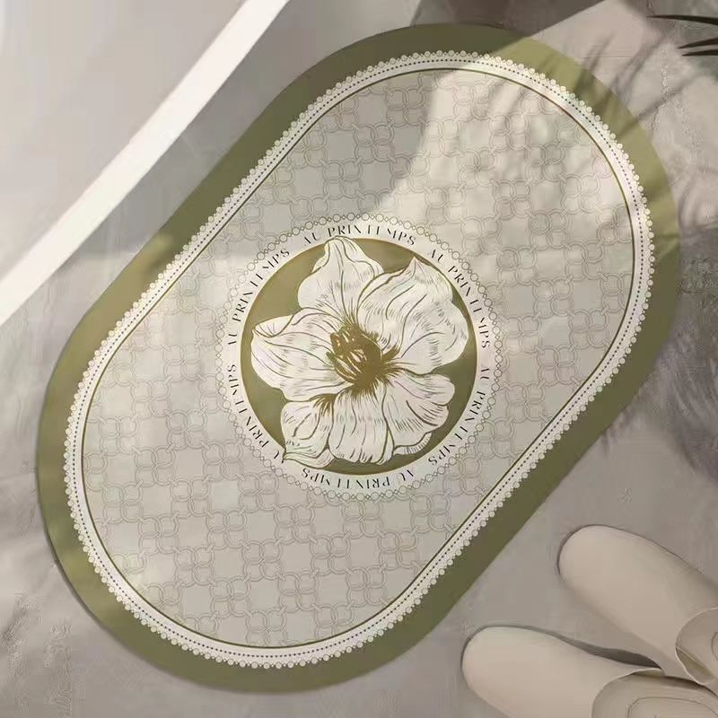 Elegant Country-Themed Bathroom Mat Bowlift