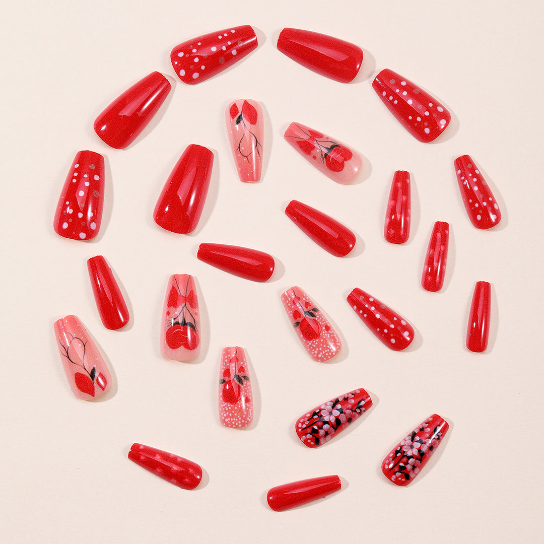 Floral Design Acrylic Nail Art Extensions Bowlift