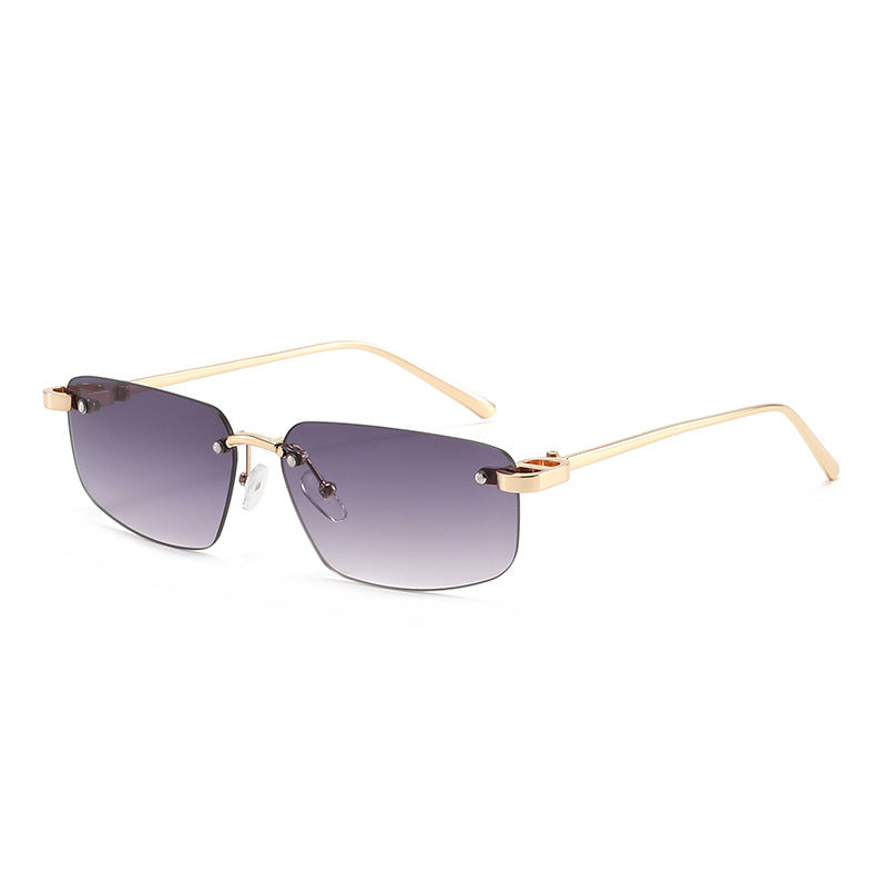Ladies fashionable rectangular sunglasses with minimalist frame Bowlift