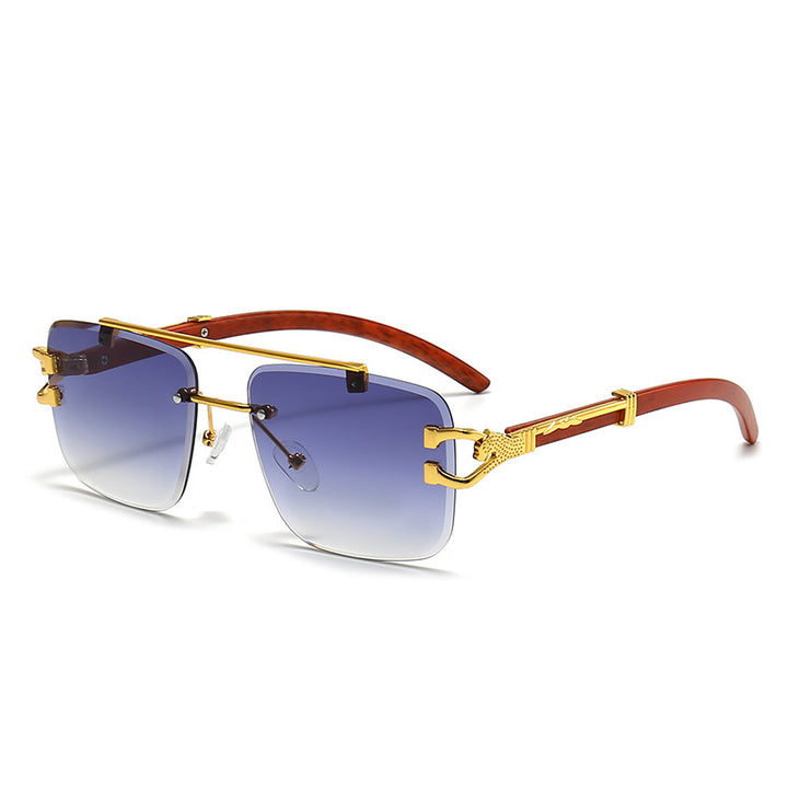 Women's fashionable glasses with stylish wooden frame Bowlift