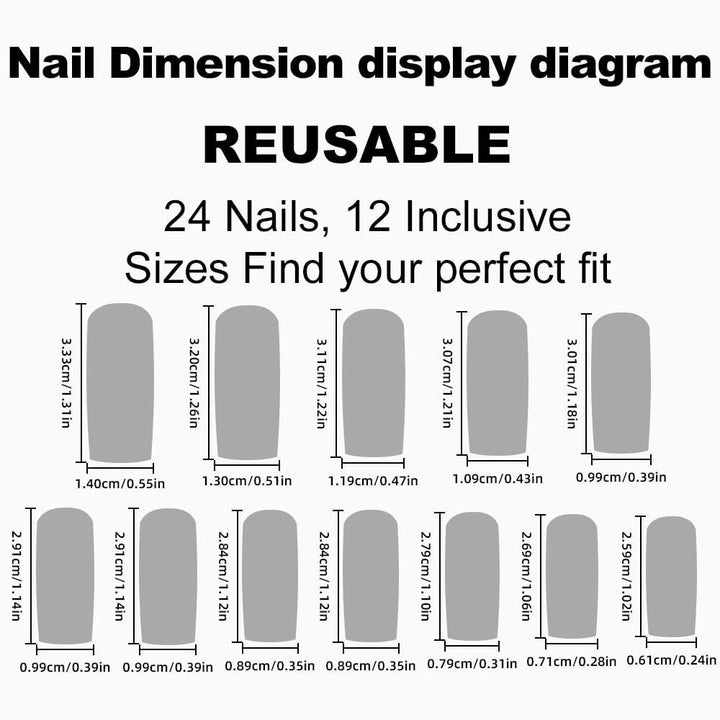 Stylish Decorative Press-On Nail Art Bowlift