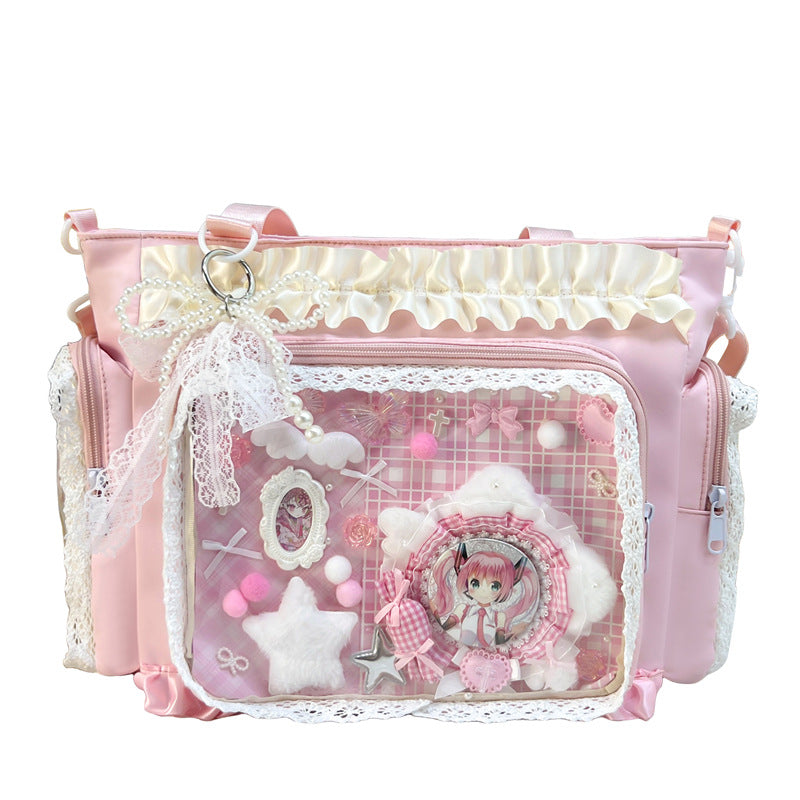 Decorative Character Print Handbag Bowlift